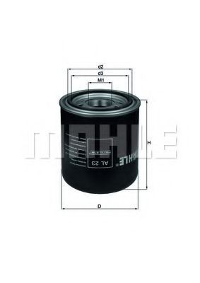 Do koszyka AL23 Mahle Original Filtr osuszacza powietrza (separatora oleju/wilgoci) (TRUCK)